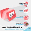 Enday Pencil Box Red, Large Capacity Plastic Double Deck Box