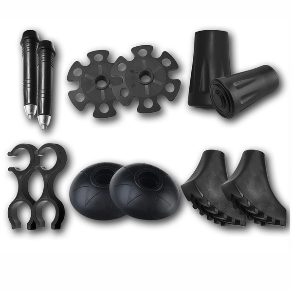 12Pcs Replacement Hiking & Trekking Poles Tips and Rubber Cane