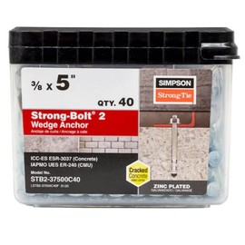 Simpson Strong-Tie 3/8-in x 5-in Concrete Wedge Anchors (40-Pack)
