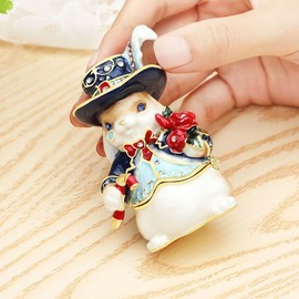 12 – 415 " Rabbit Baron "Jewelry, Trinket Box, Jewelry Box