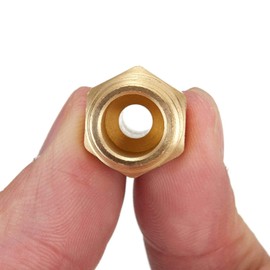 Litorange 6 PCS Solid Brass Pipe Fitting and Air Hose End Fitings 3/8" Barb x 1/4" NPT Male Thread Pipe Adapter