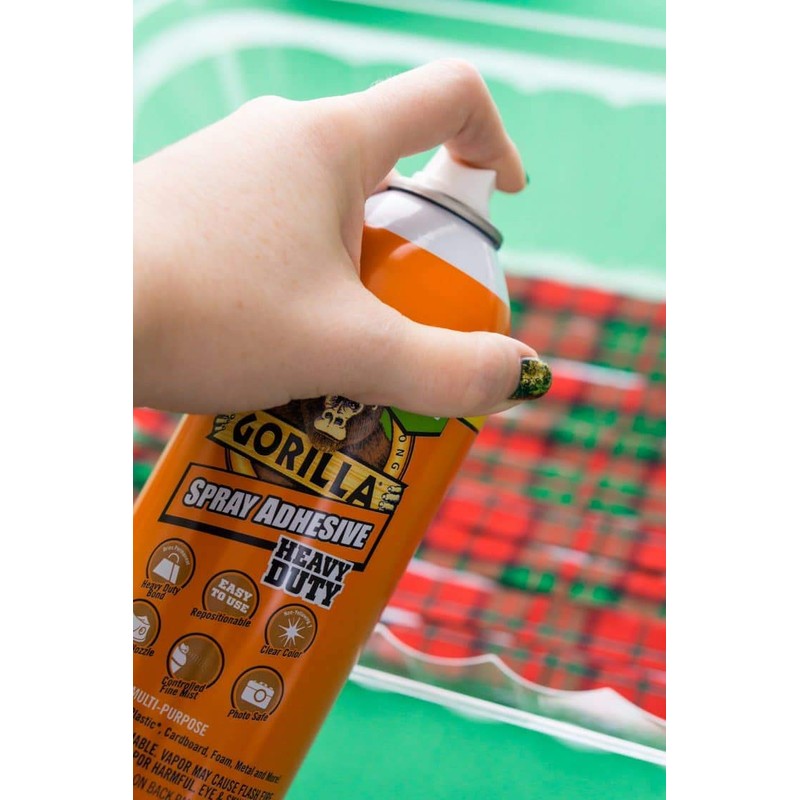 Gorilla Heavy Duty Spray Adhesive, Multipurpose and Repositionable, 11 Ounce,