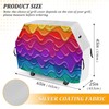 Premium Grill Cover Waterproof Bright Rainbow Wave Barbecue Cover Fade