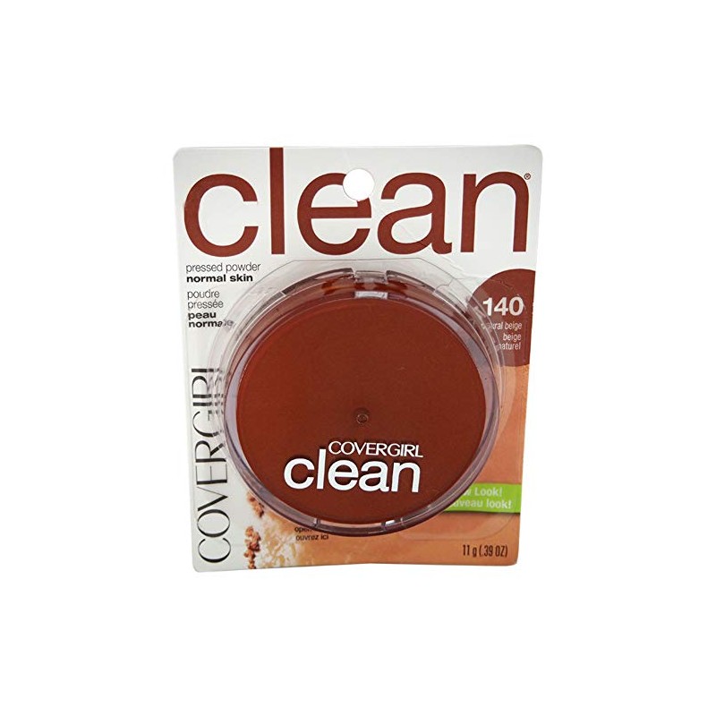 Covergirl Clean Pressed Powder Foundation, 140 Natural Beige, 0.44 Fl