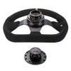 Black Aluminum Black Ring Steering Wheel Quick Release Hub Adapter