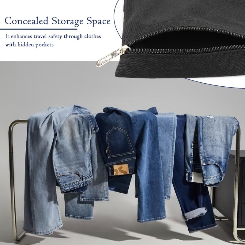 Sew-in Side Pocket with Zipper, 3 Pack Coat Inside Pockets,Travel