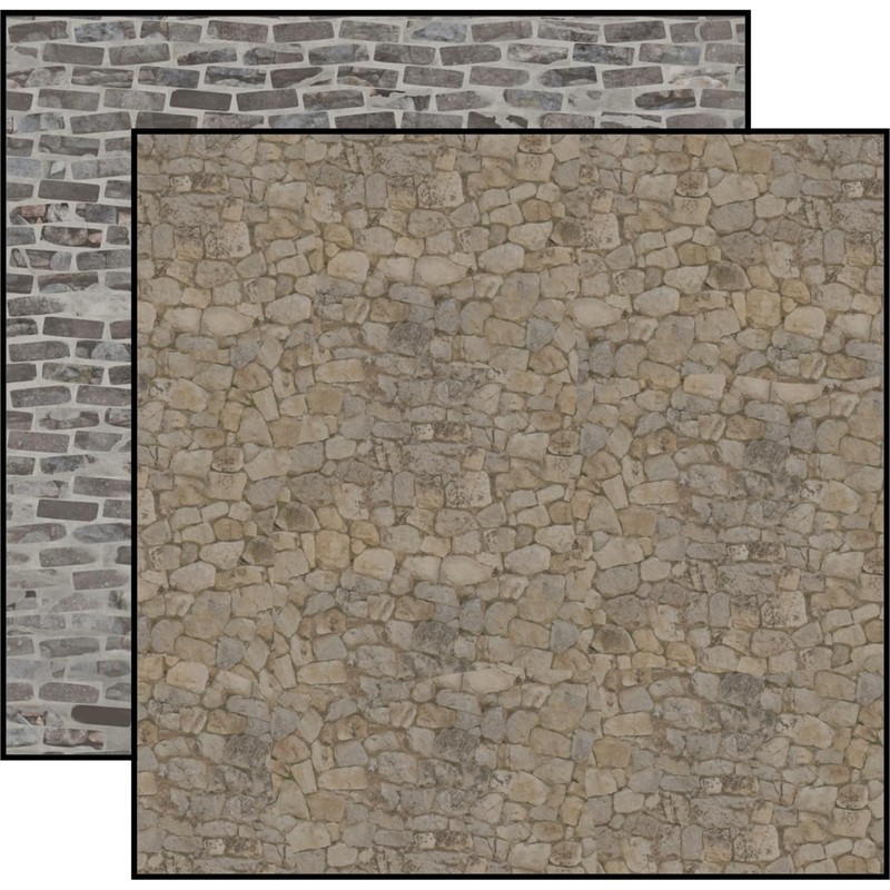 Real Stone Wall Scenery Sheet for Model Railways, Dioramas &