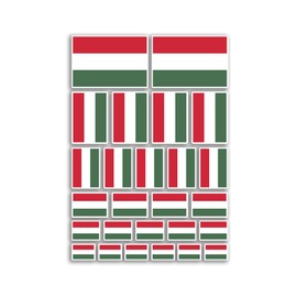 A4 Sticker Sheet Hungary Flags Vinyl Stickers - Hungarian Country Europe World National Flag Vacation Travel Holiday Car Aesthetic #80040