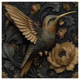 PICKFORU Hummingbird Puzzles for Adults 1000 Pieces, Retro Bird Flower Puzzle, Difficult Unique Animal Jigsaw Puzzles Wall Art