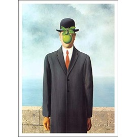 4Mybebe Diamond Painting 5D, Diamante Cuadrado Set de Arte, 30x40 cms Kit de Arte Decoracion 5D Diamond Painting,Pinturas Obras Famosas de Arte Clasico (El hijo del hombre René Magritte)