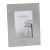 90th Birthday 4" x 6" Glitter Mirrored Glass Frame, 90