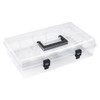 Sortimentskasten Koffer Organizer Box transparent 6 Fächer Deckel Haushatskiste
