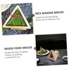 Ciieeo 2pcs Wooden Rice Ball Molds Moulds Rice-Pudding Molds (Wood