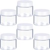 6 Pack 1 oz Plastic Pot Jars Round Clear Leak