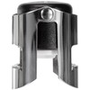 Fackelmann Champagne Stopper of Metal, Black/Silver, 5.5 x 3.5 x