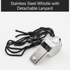alwaiiz Pack of 24 Whistles, Stainless Steel Whistle with Cord,