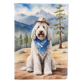 Caroline's Treasures DAC5927GF Komondor Cowboy Welcome Garden Flag Mailbox Flag Decorative Yard Flag Banner Outside Patio Artwork Yard Flower Beds, Garden Size, Multicolor