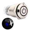 16mm Stainless Steel LED Latching Push Button Switch Waterproof On/Off