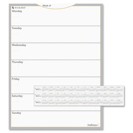 AT-A-GLANCE WallMates Dry-Erase Weekly Planning Surface, 24" x 18", Large, Undated, Self-Adhesive (AW503028)