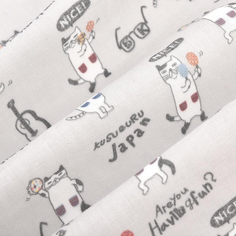 Kusuguru Japan Gauze Tenugui, Cat Roll Gay