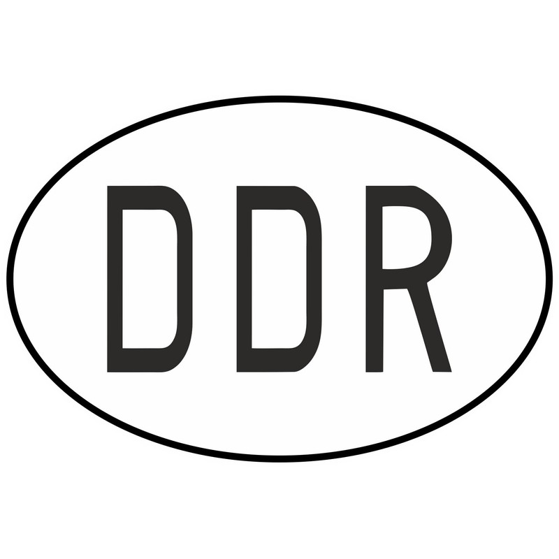Daged DDR East Germany Sticker Car Foreign License Plate Set