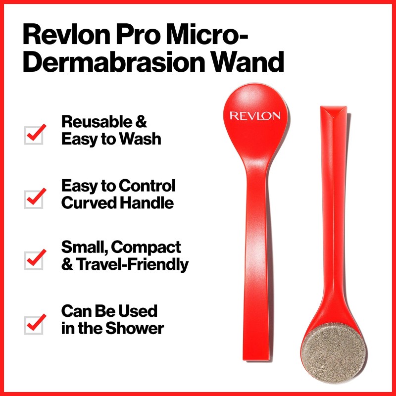 Revlon Microdermabras<wbr/>ion Wand, Gently Exfoliate Skin with Real Diamond Grit,