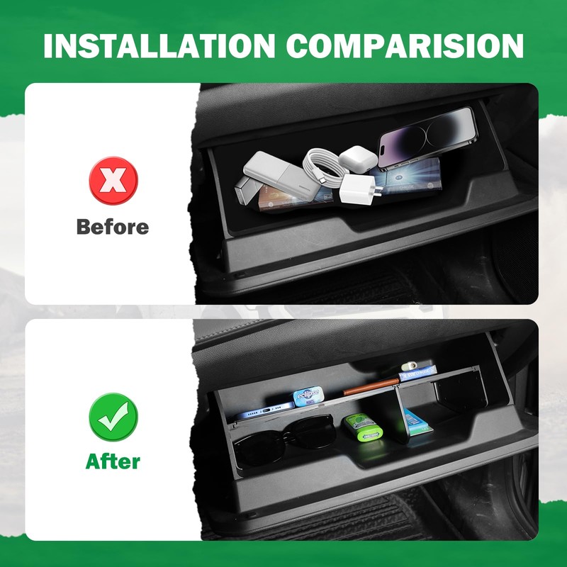 Karltys Glove Box Organizer for Chevy Equinox(LT/Active/RS) 2025 2026 Accessories