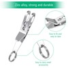 Iyowei Pack of 10 Silver Key Ring Multi-Purpose EDC Suspension