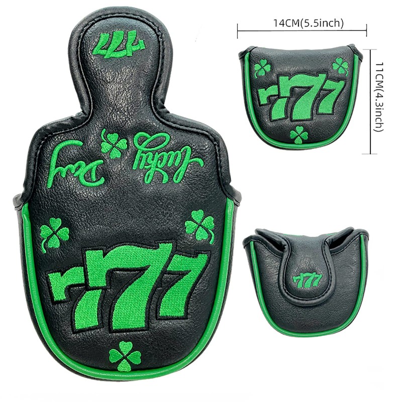 Golf Headcover Putter Cover Magnetic Closure Mallet Odyssey 2 Ball
