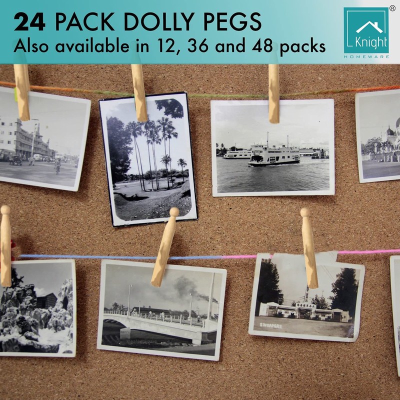 24pc Wooden Dolly Pegs