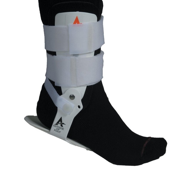 Active Ankle T1 Rigid Ankle Brace For Injured Ankle Protection and Sprain Support, L, White