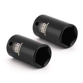 MIXPOWER 3/8" & 1/2" Drive 13/16" 5 Point Utility Socket, CR-MO, Impact Grade Penta Socket, 2PCS