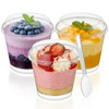 50 Pack 6 oz Plastic Dessert Cups with Lids and