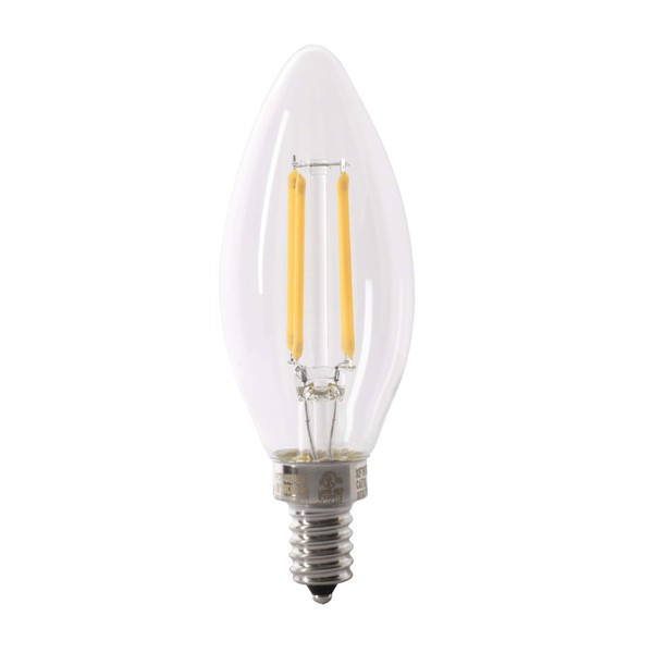 Feit Electric Candelabra BPCTC60927CAFIL2RP/6 60W EQ DM LED Light Bulb, 2 Bulbs