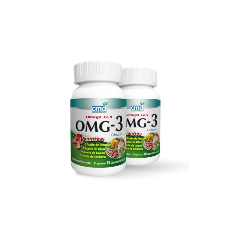 CMD - OMG-3 - Con Aceite de Pescado, Oliva, Linaza