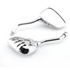 Chrome 8mm/10mm Motorcycle Skull Skeleton Rearview Side Mirrors Compatible with