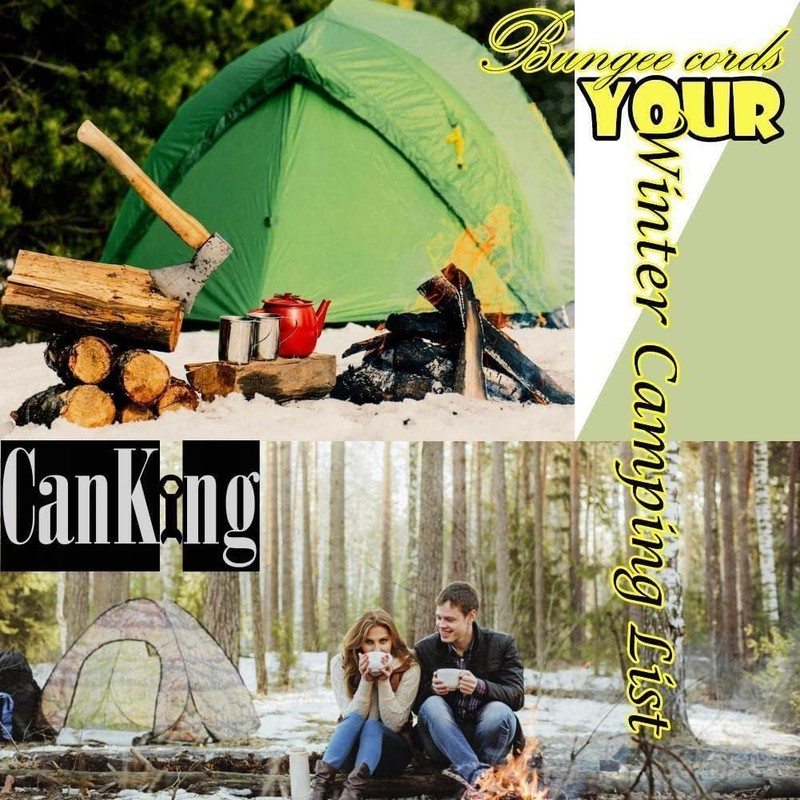 CanKing Carabiner Bungee Cords with Hooks Camo Green 60 inch/5