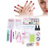 Professional Nail Art Tips Dead Skin Fork Rhinestones Scissors Manicure