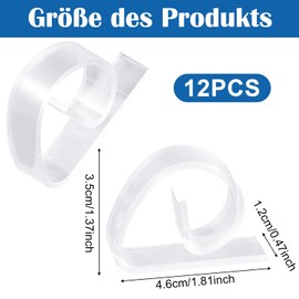 TuseRxln Pack of 12 Tablecloth Clips Made of Shatterproof Plastic in White, for Thick and Thin Tables, Indoor and Outdoor, Can Be Used for Picnic Events