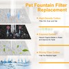 4pcs Pet Fountain Filter Replacements, Cat Dog High-Density Water Fountain