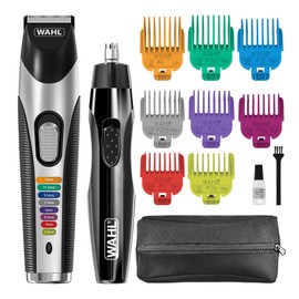 Wahl Colour Trim Multigroomer Kit, Includes Ear & Nose Trimmer, Body Grooming, Beard Trimming, 8 Colour-Coded Length Combs, Travel Case, 60 Minute Cordless Power
