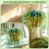 MROUEN 4074 Pcs Green Glass Beaded Plant DIY Kit –