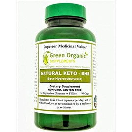 Green Organic Supplements Keto, BHB, Beta-Hydroxybutyrate (Pack of 1)