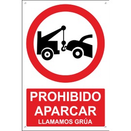 pubblimania Parkplatz verboten, wir nennen Kran, Aluminium Sign, 3 mm (Cm 20 x 30)