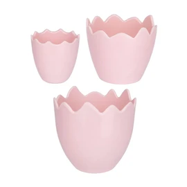 Ideen mit Herz Decorative Egg Trays, Table Decoration, Nest, Easter Egg for Standing, Egg Cup, Fillable, 3 Sizes, 6-9.5 cm High (Pastel Pink)