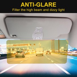 SEWACC Sun Visor Extender for Car, Anti-Glare Polarized Car Visor Extender - 180 Degrees Adjustable Sun Shield for Safe Driving