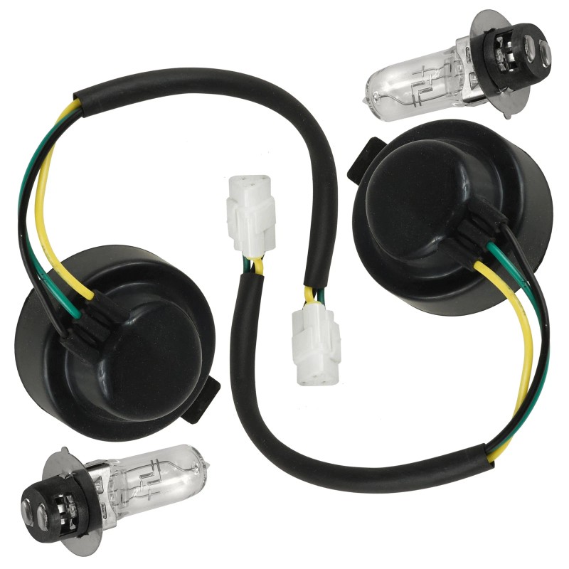 Caltric 2X LH RH Headlight Socket and Bulb for Yamaha