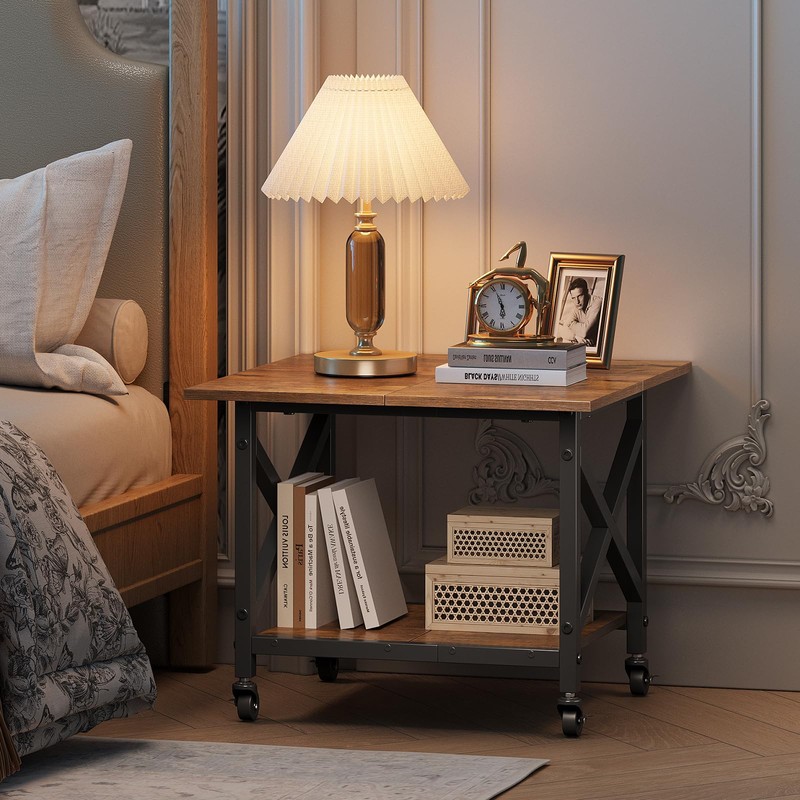 VENNQD 2 Tier Printer Stand, 23.6'' x 23.6'' Large Table