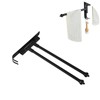 Stainless Steel Swivel Towel Hanger Holder Black Rotating Movable Towel