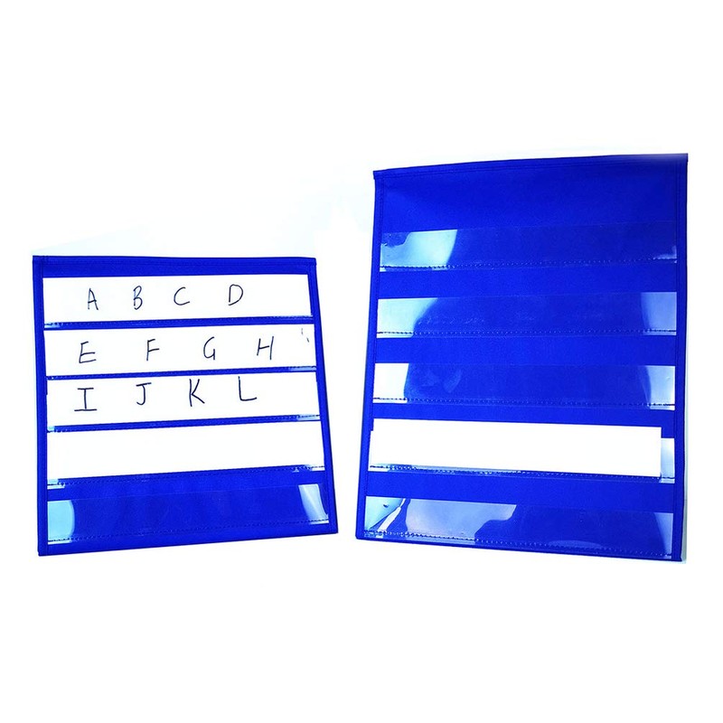 Toyvian Tabletop Desktop Pocket Chart with 20 Dry Erase Cards